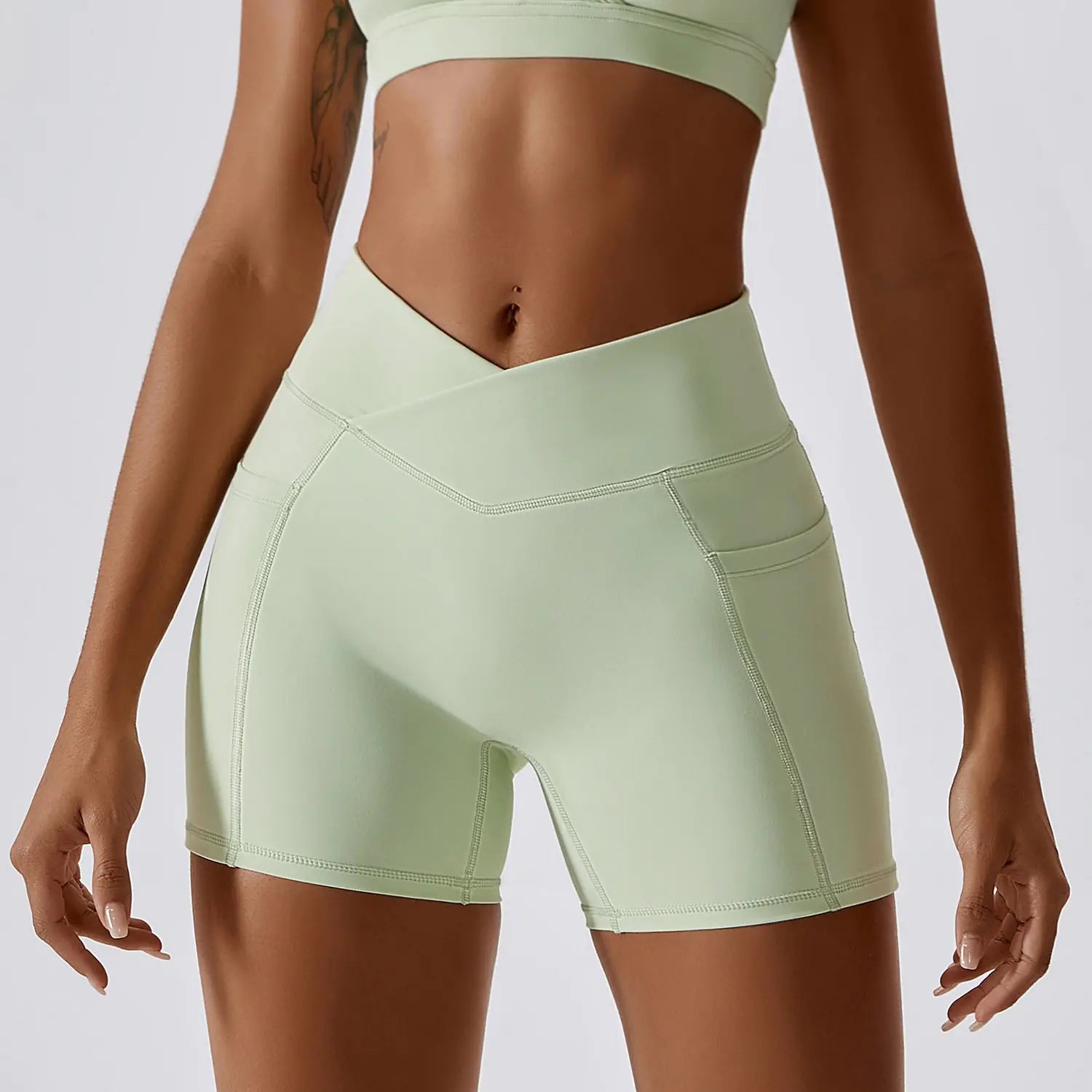 Women's Cross Waist Running Fitness Shorts