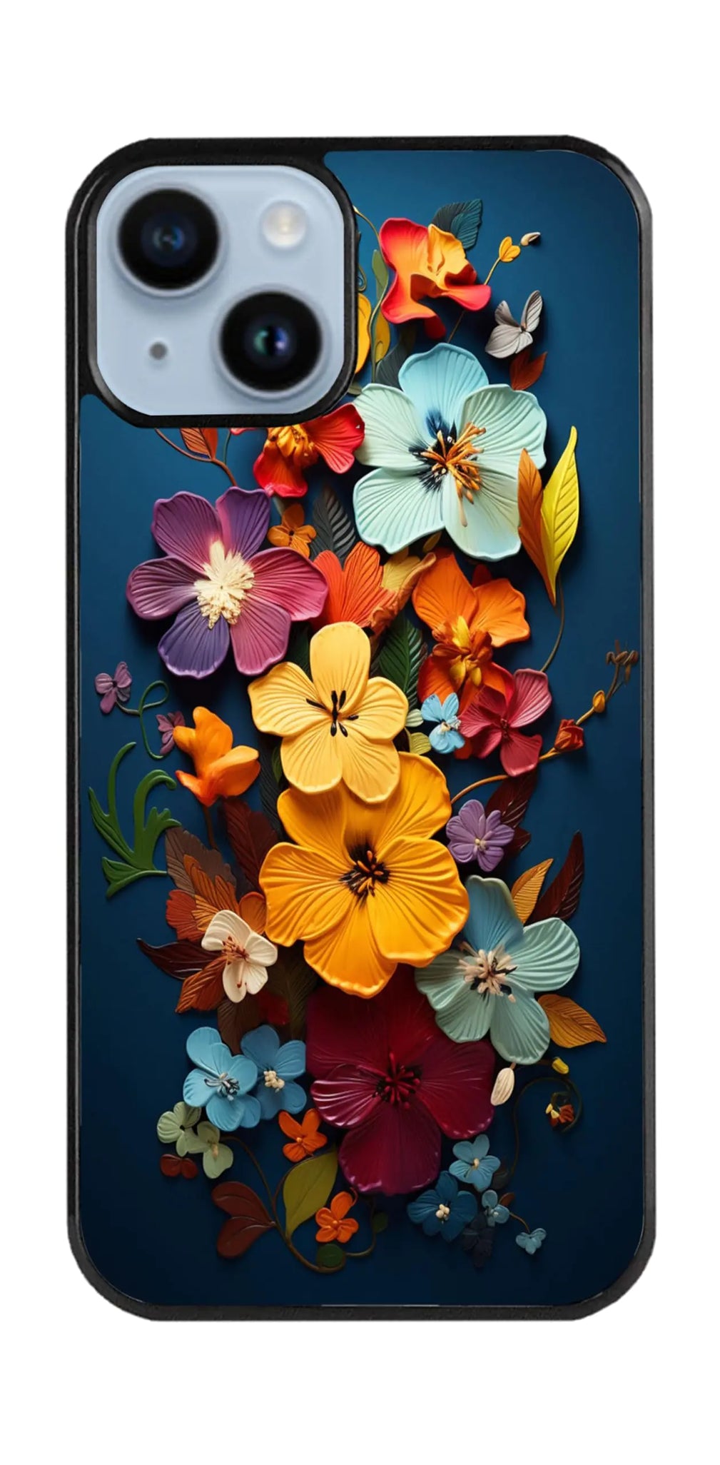 Funda Jeuloth para iPhone 14 - Fundas de teléfono con diseño floral colorido - Fundas de teléfono de TPU - Protección contra caídas
