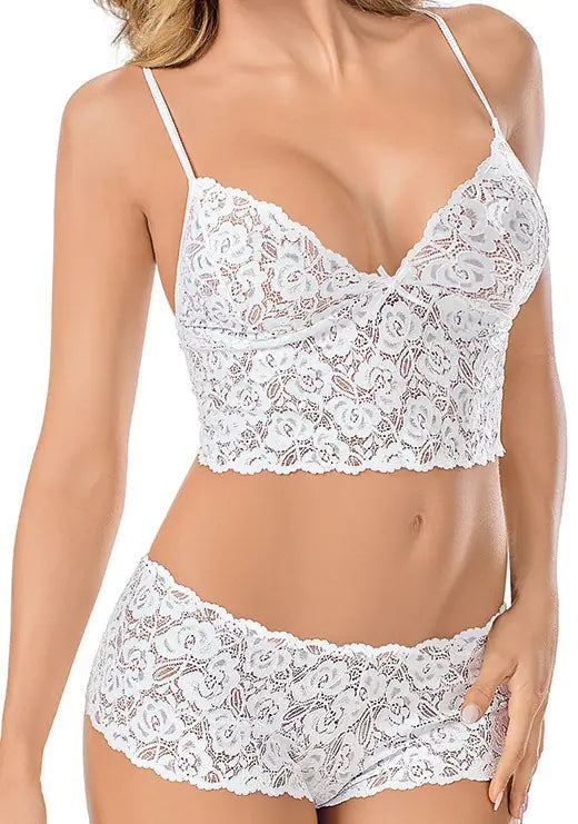 Lace Lingerie Set with Transparent Straps