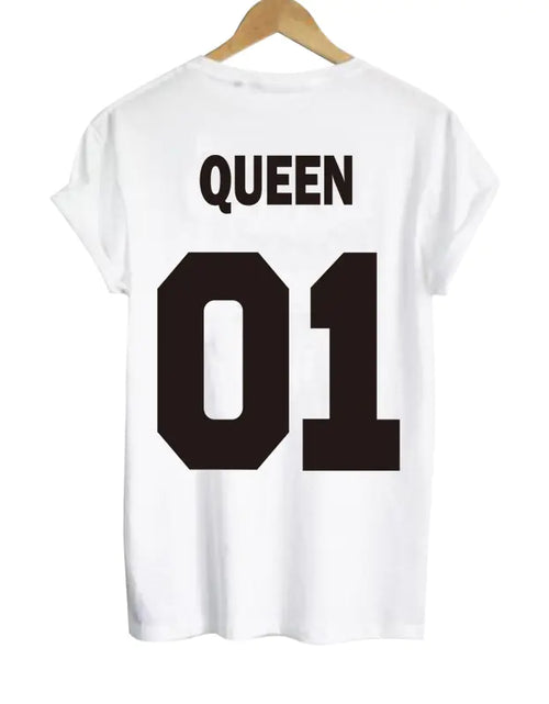 Load image into Gallery viewer, King and Queen Couple Short Sleeve T-Shirts
