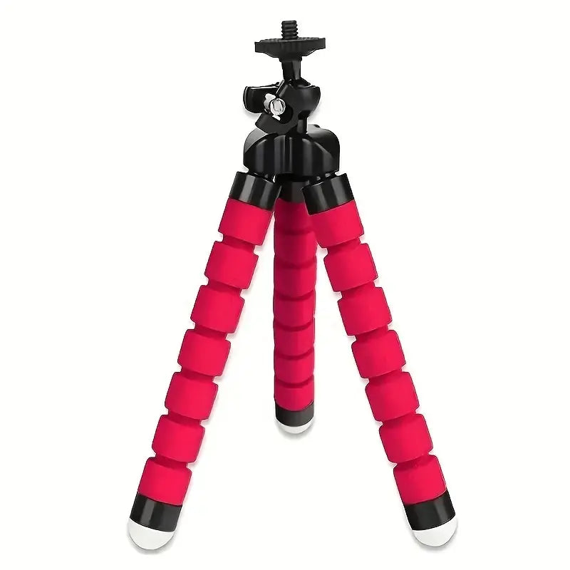 Trépied pieuvre flexible portable avec support de fixation pour téléphone