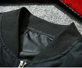 Chaqueta de piloto bordada y chaqueta de béisbol combinadas