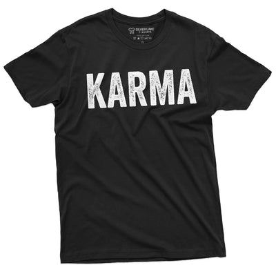 Karma T-Shirt Mens Womens Unisex Tee Shirt Karma Gift Birthday Tee Boyfriend Husband Tee (3X-Large Black)