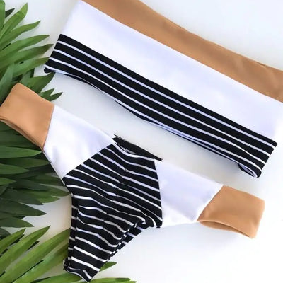 Color Block Swimwear and Bikini Collection