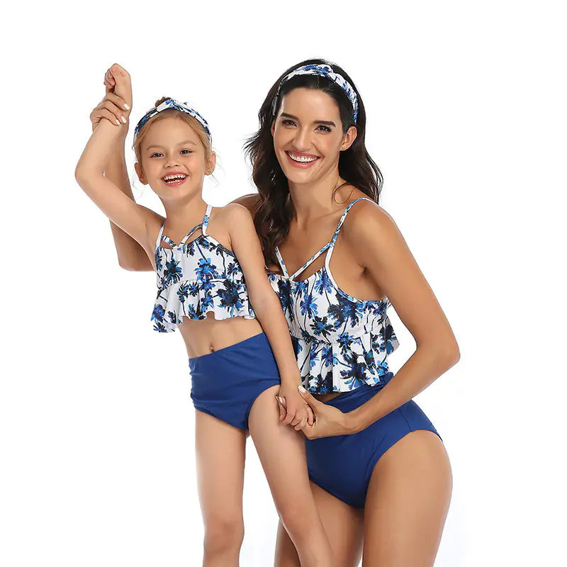 Trendy Women's Bikini Swimwear for Moms and Kids