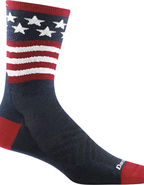 Load image into Gallery viewer, Darn Tough Mens Patriot Micro Crew Ultra-Lightweight - Medium Stars and Stripes Merino Wool Socks for Running
