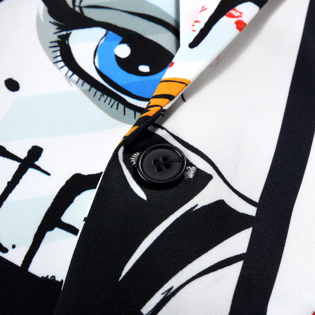 Graffiti Printed Suit Jacket
