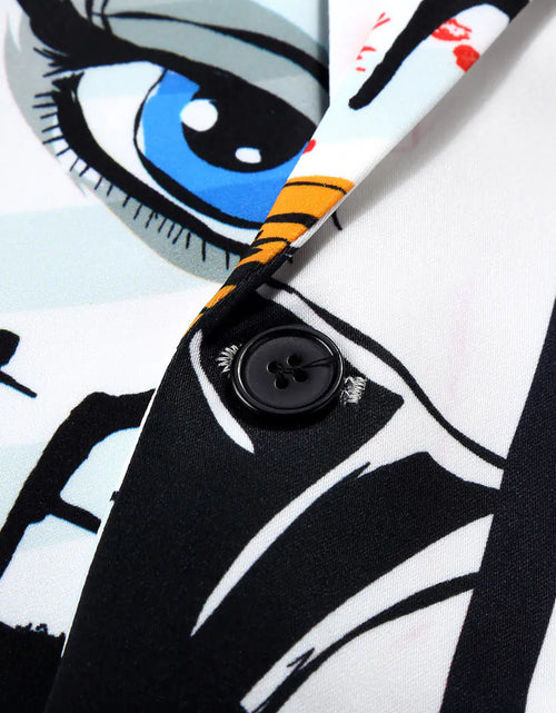 Load image into Gallery viewer, Graffiti Printed Suit Jacket
