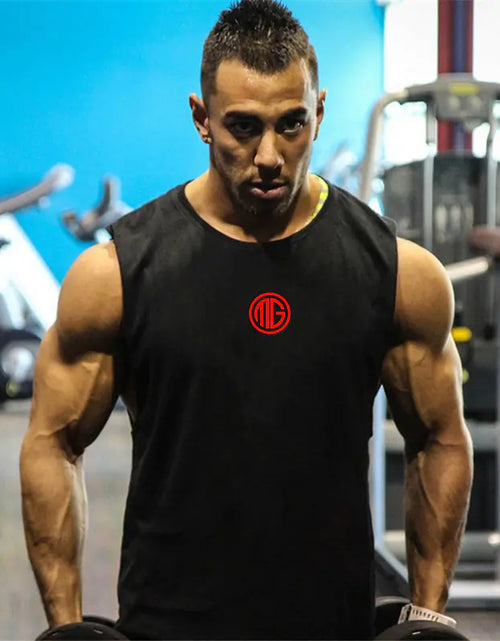 Load image into Gallery viewer, Men&#39;s Cotton Vest for Breathable Gym Exercise
