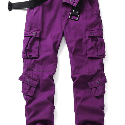 AK-TAC Mens Casual Cargo Pants Military Army Wild Outdoor Camo Pants Combat Work Pants Cotton with 8 Pockets(No Belt)
