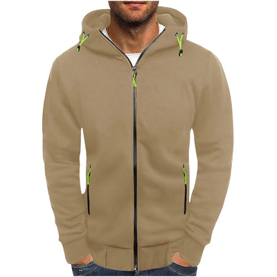 Placed Amaon 2024 Of Mens Sweatshirts Hoodies Jackets For MenPullover Hoodies For Men Solid Zipper Long Sleeve Hooded Sweatshirts Casual Workout Sport Sweaters Tops 1-Khaki