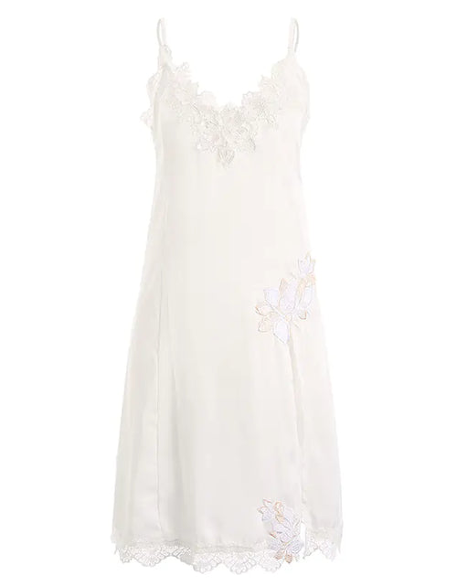 Load image into Gallery viewer, Lace Lingerie Nightwear Cami Dress with Side Split
