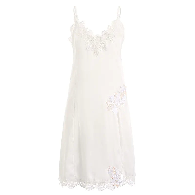 Lace Lingerie Nightwear Cami Dress with Side Split