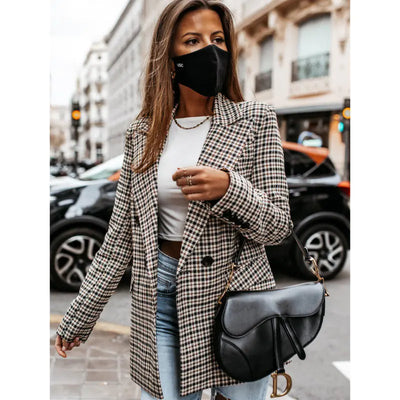 Women's Plaid Blazer Jacket
