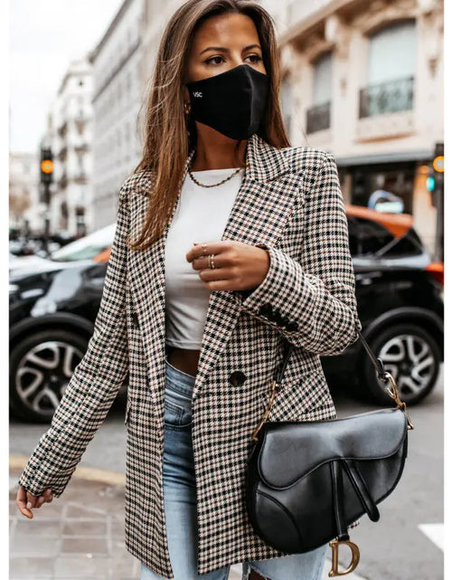 Load image into Gallery viewer, Women&#39;s Plaid Blazer Jacket
