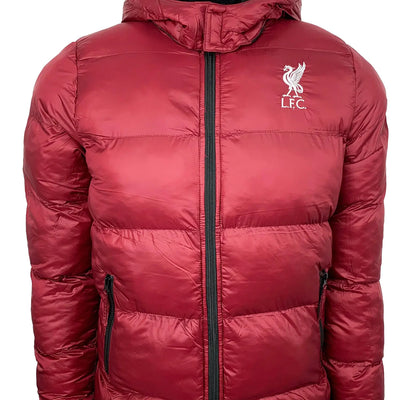Icon Sports Liverpool Winter Jacket With Removable Hood Liverpool Hooded Puffer Jacket (Large)