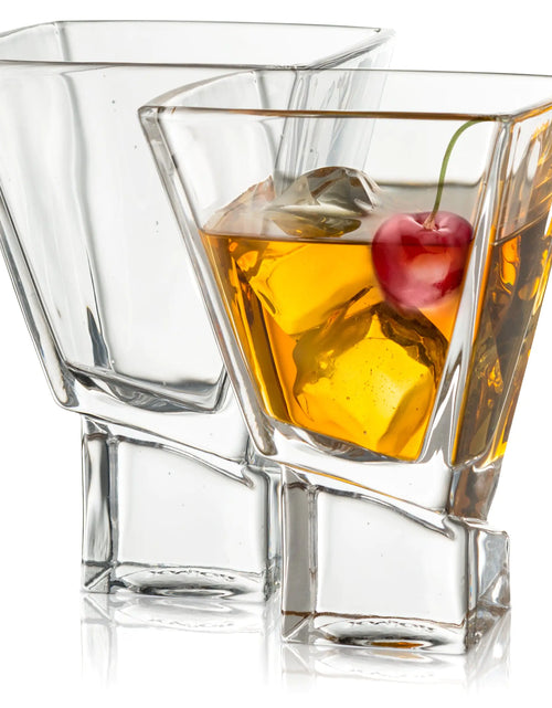 Load image into Gallery viewer, JoyJolt Carre 2-Piece Cocktail Glasses Set 8 Ounce Martini Glasses
