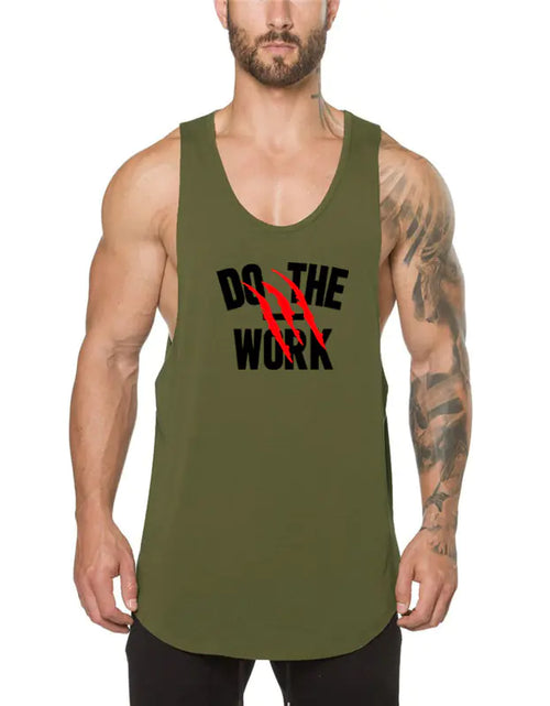 Load image into Gallery viewer, Breathable Cotton Men&#39;s Vest for Gym Training
