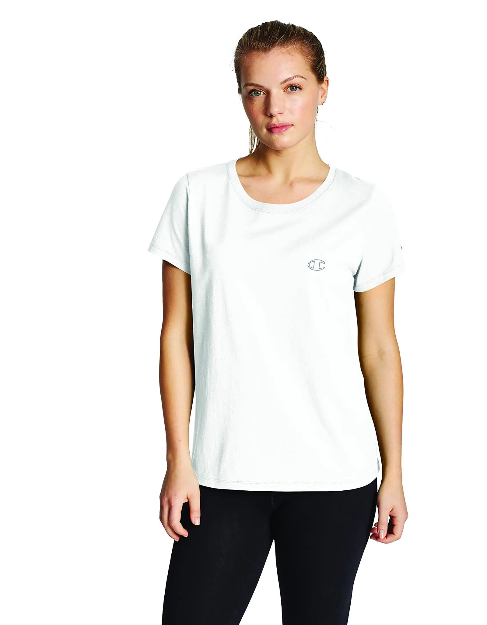 Champion Womens T-Shirt Classic Cotton-Blend T-Shirt Crewneck Tee Jersey T-Shirt