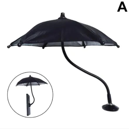Parasol magnético para teléfono móvil con mango suave de metal giratorio 360° – Ajuste universal, fijación magnética, 24cm, varios colores