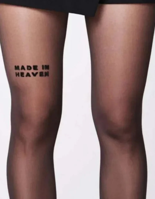 Load image into Gallery viewer, Summer Sheer Ribbon Letter Flocked Stockings
