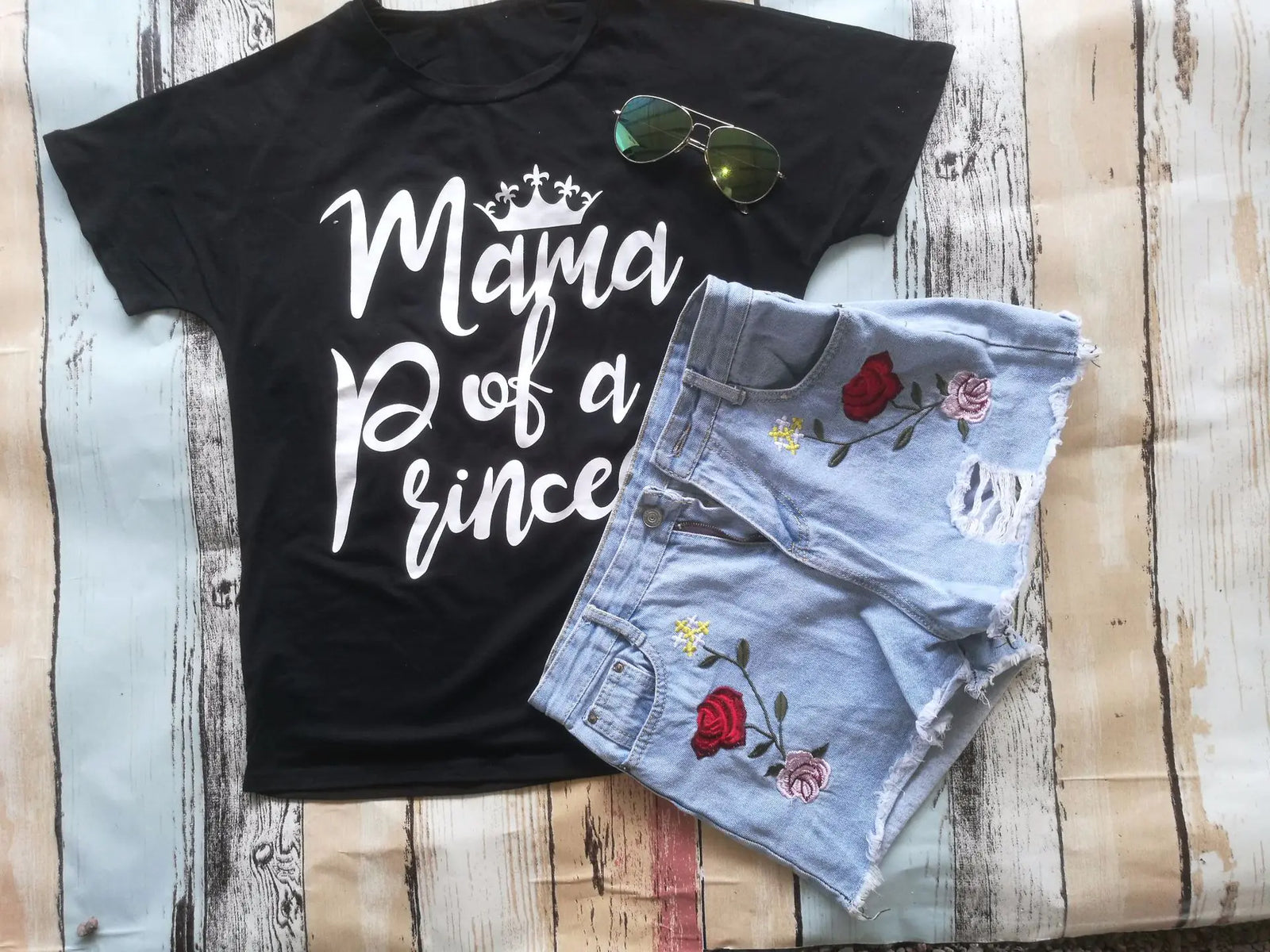 Plain Print Matching Family Short Sleeve T-Shirts