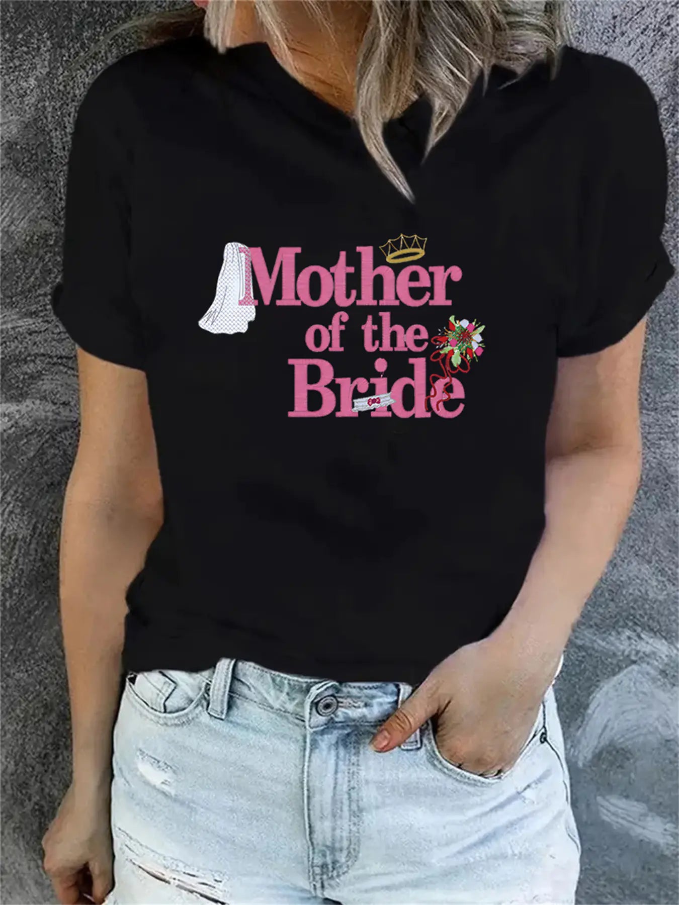 Plain Print Matching Family Short Sleeve T-Shirts