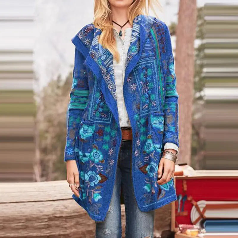 Printed Casual Long Sleeve Jacket