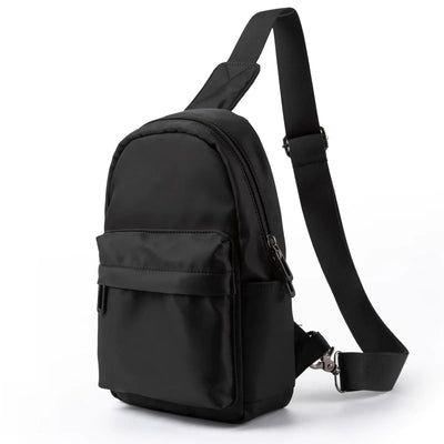 MOYYI Sling Bag for Men Crossbody Side Bag Man Sling Backpack Black Small Anti theft Bag for Hiking Travel