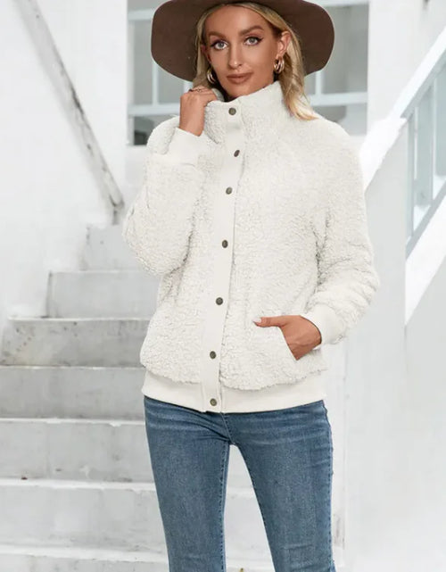 Load image into Gallery viewer, Lamb Plush Cardigan Jacket
