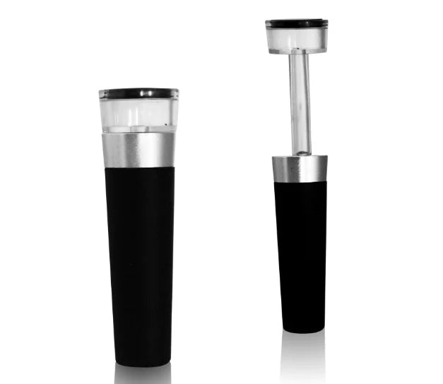 Vacuum Wine Stopper with Aluminum Ring and Silicone