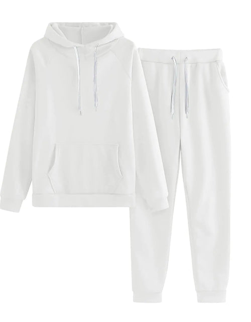 Load image into Gallery viewer, JMMSlmax Women Sweatsuits Two Piece Unisex Outfits Hoodieds Pullover Sweatshirt Jogging Pants Tracksuit Set Pants Loungewear
