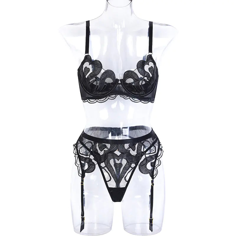 Ensemble de lingerie femme brodée de dentelle été 2022