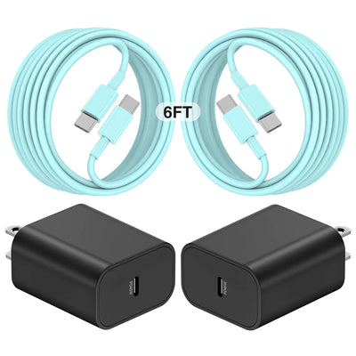 Cargador súper rápido USB C de 45 W para SamsungCable de carga rápida USB C de 6 pies para SamsungCargador de teléfono Android con cable USB C extralargo para Samsung Galaxy S24+Ultra S23 S22 S21+Ultra-Verde