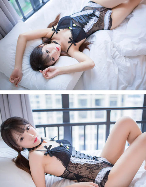 Load image into Gallery viewer, Backless Lingerie Set with Sheer Bodysuit for Women
