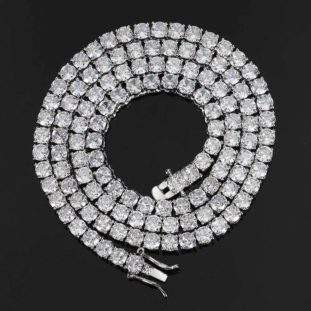 Collar de tenis de circonitas de moda para hombres y mujeres