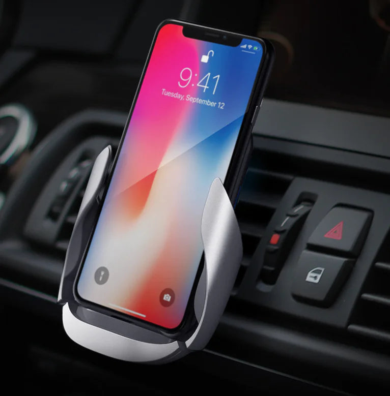 Soporte de teléfono con cargador inalámbrico para coche para Apple 8Xs (Universal)