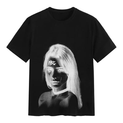 VIPWOLF Mens Cartoon Graphic Tee Shirts Y2K Short Sleeve Crew Neck Summer T-Shirt Black Figure XX-Large