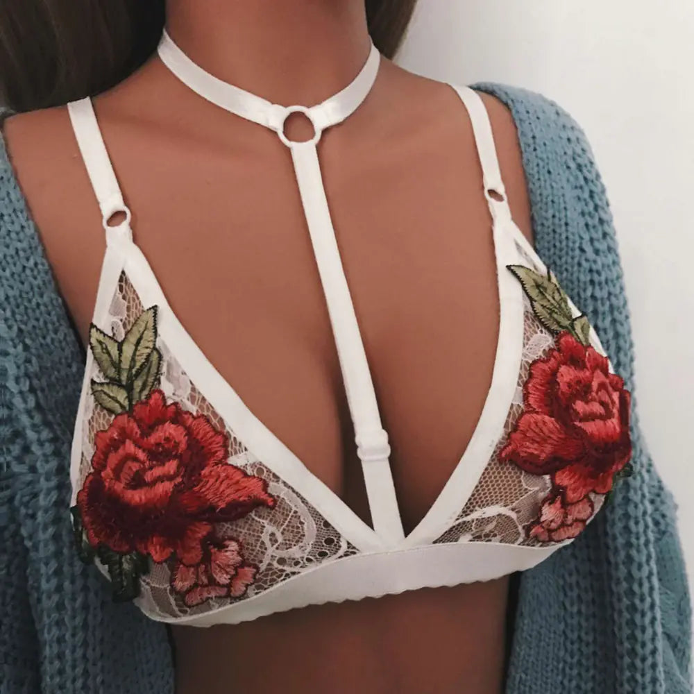 W0703 Lingerie en dentelle brodée sexy et tendance