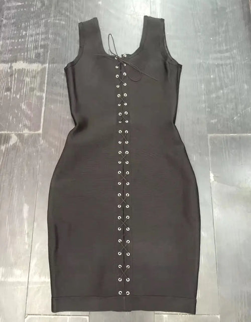 Load image into Gallery viewer, 2017 New Sexy Black Bandage Bodycon Mini Dresses
