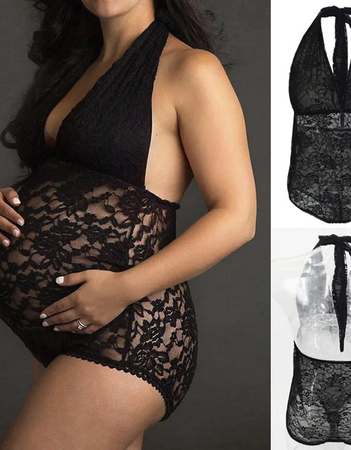 Load image into Gallery viewer, Lace Backless Maternity Lingerie with Neck Strap
