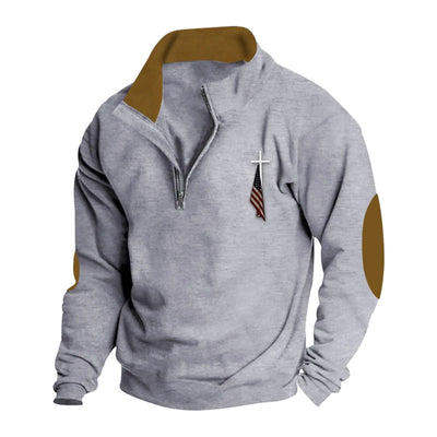 SHAOBGE Placed Recently By Me My Recent Orders By Me Mens Corduroy Shirt Lapel Collar Button Up Pullover Mock Neck Long Sleeve Sweaters Polo Sweatshirts With Elbow Patches Grey Smal