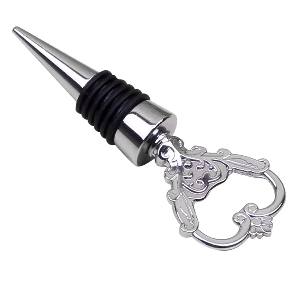 Heart-Shaped Wine Opener and Stopper Set
