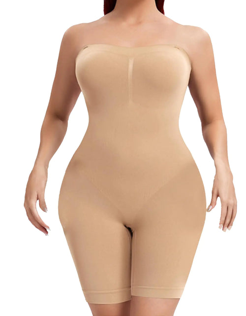 Load image into Gallery viewer, Sliot Strapless Shapewear for Women Tummy Control Shapewear Strapless Bodysuit Tube Top Shapewear Strapless Shapewear Bra (Beige XX-Large)
