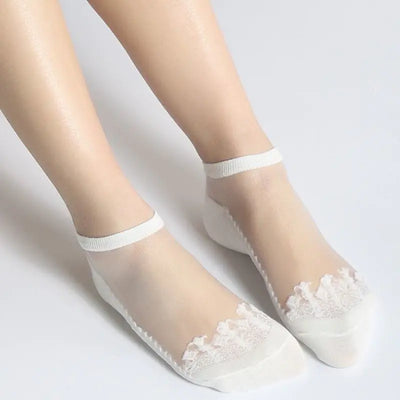 Ensemble chaussettes coréennes et bas en verre