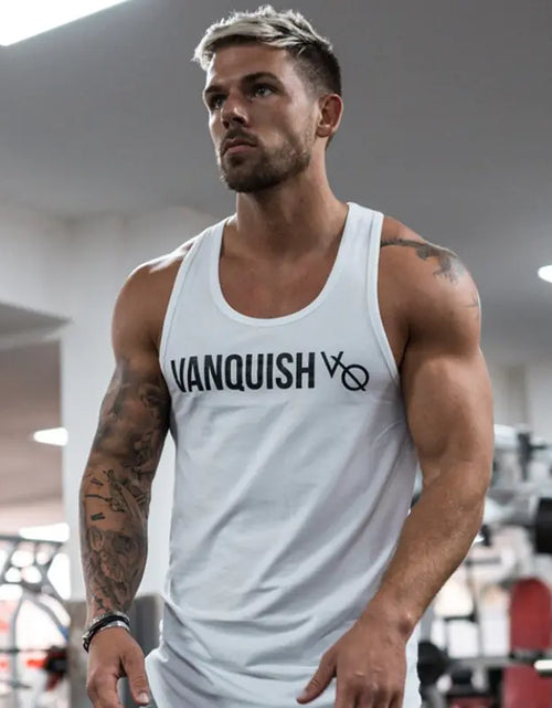 Load image into Gallery viewer, Men&#39;s Cotton Sleeveless Gym Fitness Training Vest
