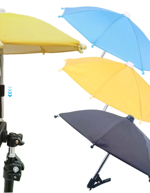 Load image into Gallery viewer, Jeorywoet Phone Umbrella 3Pcs Anti-Glare Phone Sun Shade Clip-on 11in Cellphone Umbrella Outdoor Phone Shade for Living Streaming Phone Accessories Phone Shade
