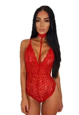 Load image into Gallery viewer, Lace Women's Lingerie with Floral Cutouts
