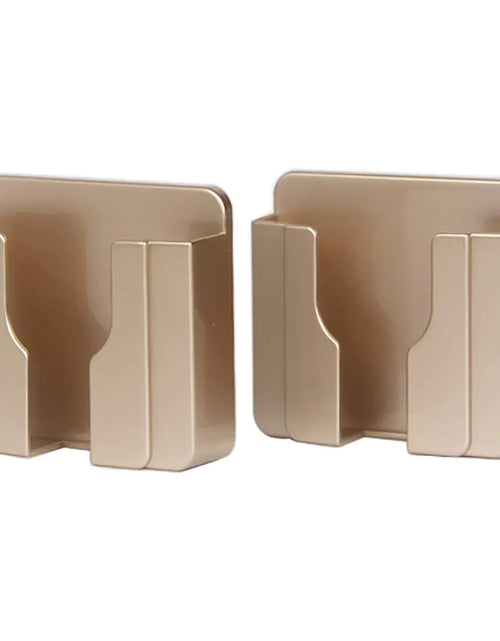 Cargar imagen en el visor de la galería, Soporte adhesivo de pared TAPBULL para teléfono móvil y cargador de pared, y soporte para mando a distancia, caja de almacenamiento multiusos (dorado)

