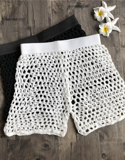 Load image into Gallery viewer, Cotton Fishing Net Shorts for Women, Beach Swimwear
